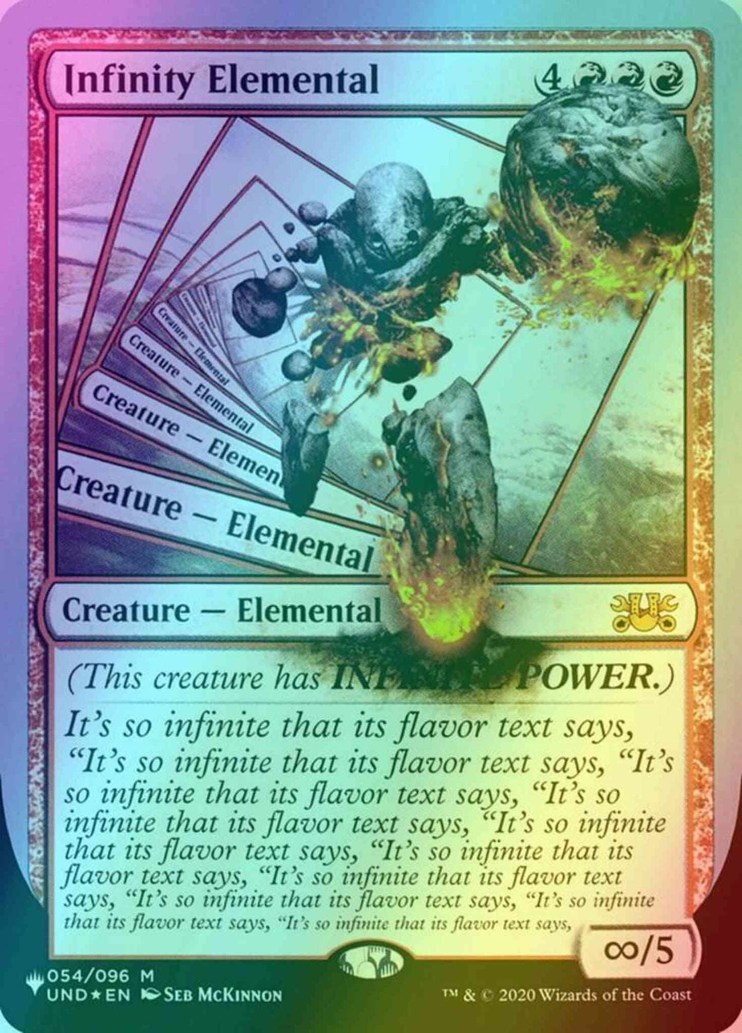 Infinity Elemental [29] [UND Set Symbol] [The List: Unfinity Foil Edition] [Foil]