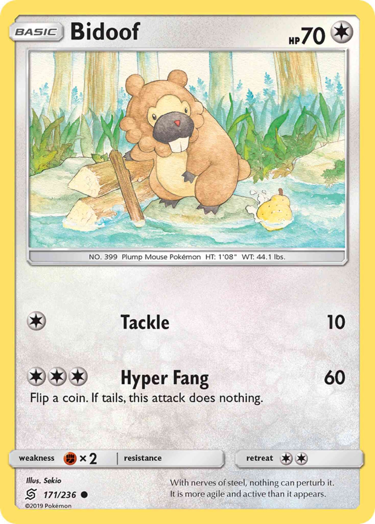 Bidoof - 171/236 - Common [sm11-171] [Reverse Holo]
