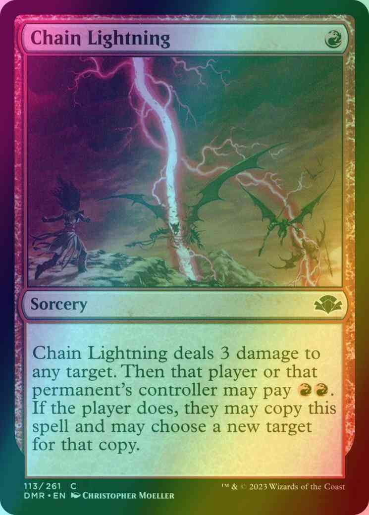 Chain Lightning [113] [Dominaria Remastered] [Foil]