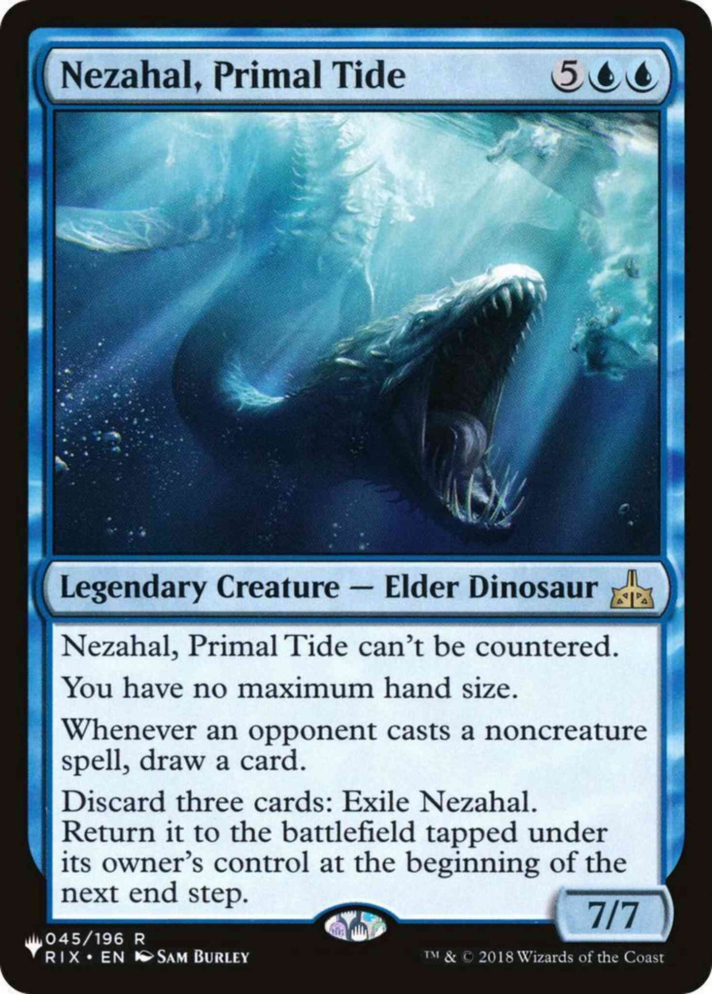 Nezahal, Primal Tide [RIX-45] [The List] [Non-Foil]