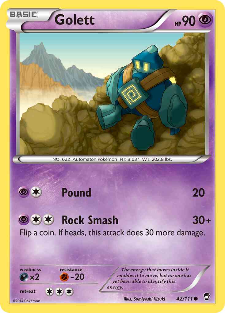 Golett - 42/111 - Common [xy3-42] [Reverse Holo]