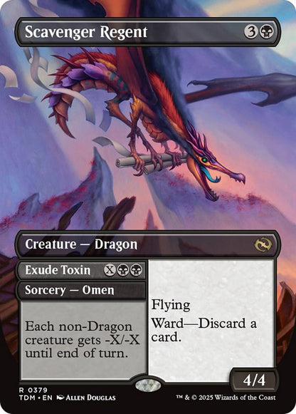 Scavenger Regent // Exude Toxin // Scavenger Regent // Exude Toxin [379] [Borderless] [Tarkir: Dragonstorm] [Non-Foil]