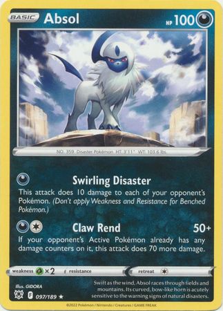 Absol - 097/189 - Promo [Build & Battle Box] [swsh10msp-097] [Non-Holo]