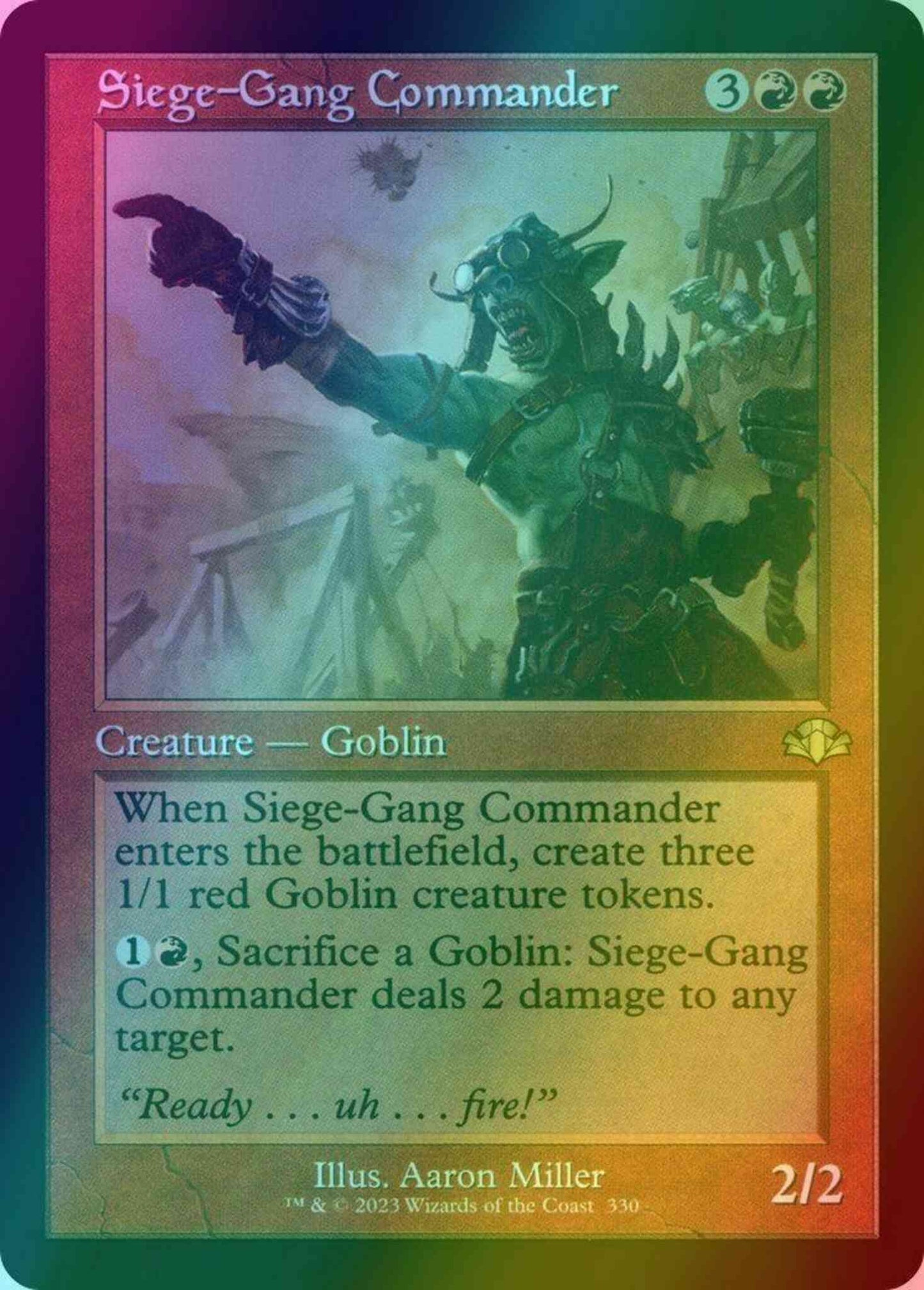 Siege-Gang Commander [330] [Retro Frame] [Dominaria Remastered] [Foil]