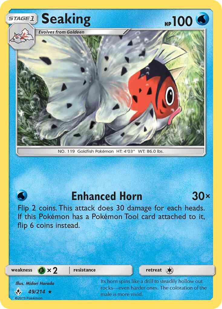 Seaking - 49/214 - Rare [sm10-49] [Reverse Holo]