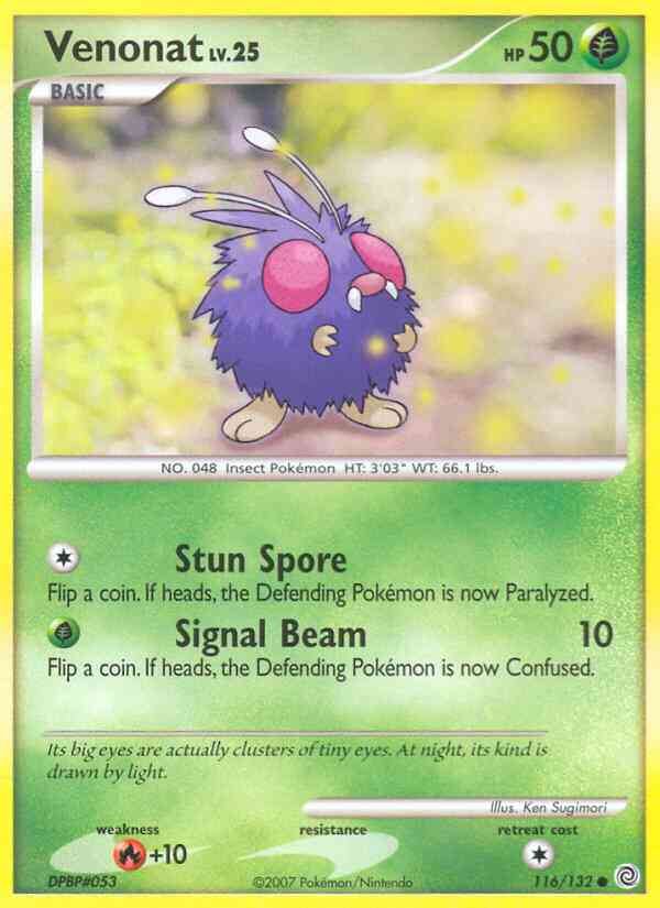 Venonat - 116/132 - Common [dp3-116] [Reverse Holo]