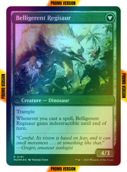 Invasion of Ixalan // Belligerent Regisaur [191s] [Prerelease] [March of the Machine: Promos] [Foil]