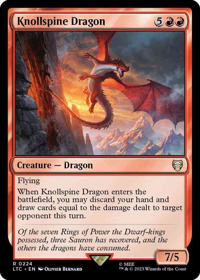 Knollspine Dragon [224] [The Lord of the Rings: Tales of Middle-earth: Commander] [Non-Foil]