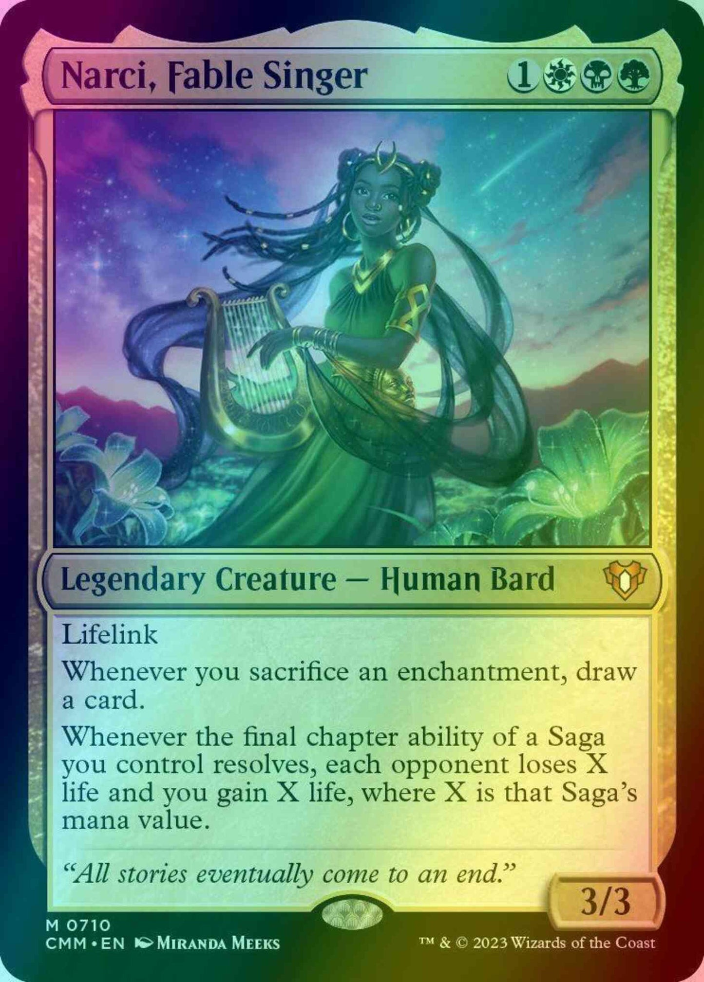 Narci, Fable Singer [710] [Commander Masters] [Foil]