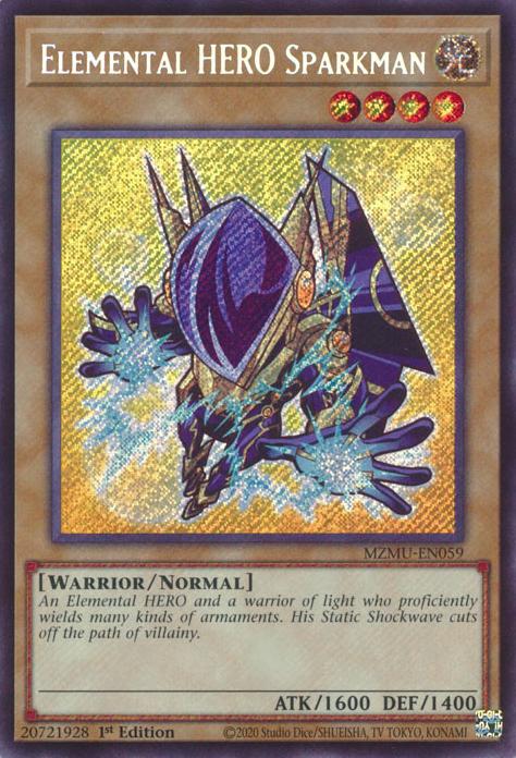 Elemental HERO Sparkman - MZMU-EN059 - Secret Rare - 1st Edition