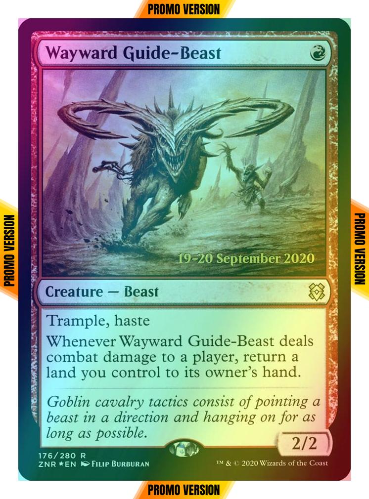 Wayward Guide-Beast [Prerelease] [176s] [Zendikar Rising Promos] [Foil]