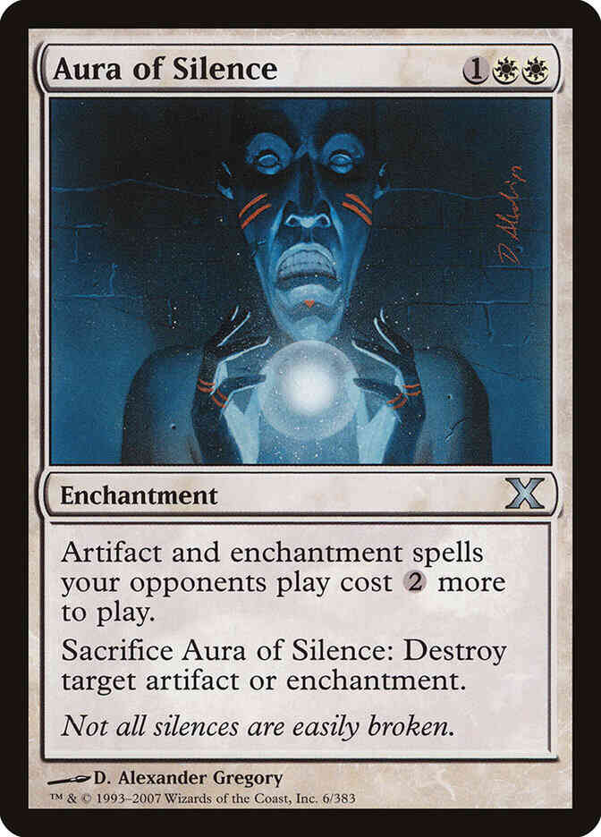 Aura of Silence [6] [Tenth Edition] [Non-Foil]