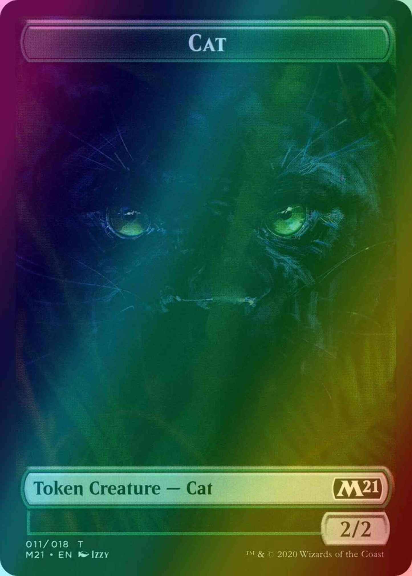 Cat Token (11) // Goblin Wizard Token (08) [Core Set 2021 Tokens] [Foil]