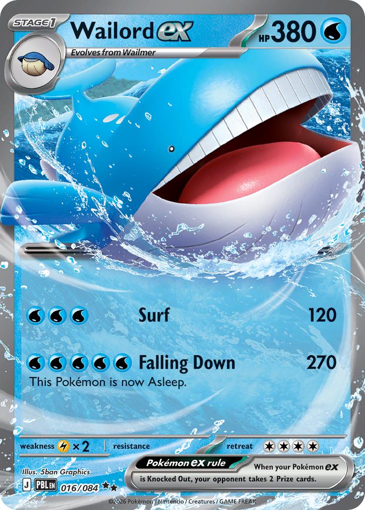 Wailord ex - 016/084 - Double Rare [me05-016] [Ultra]