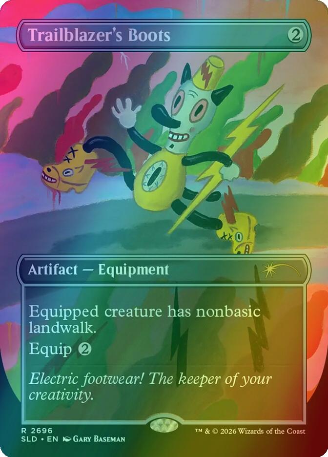 Trailblazer's Boots [2696] [Borderless] [Toby's Journey] [Secret Lair Drop] [Foil]