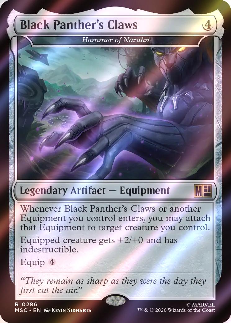 Black Panther's Claws - Hammer of Nazahn [286] [Marvel Super Heroes: Commander] [Surge Foil]