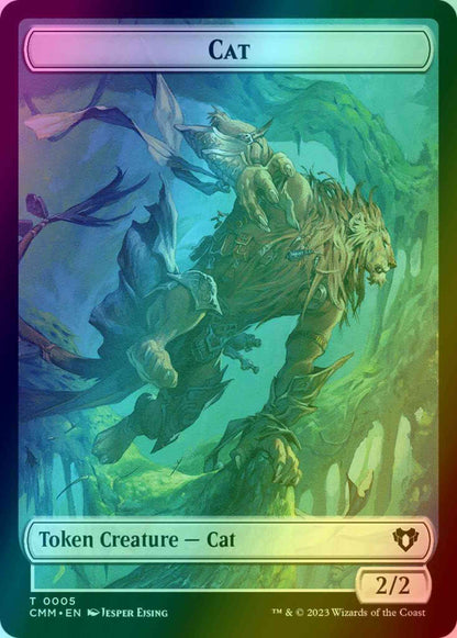 Cat Token (05) // Spirit Token (10) [Commander Masters: Tokens] [Foil]