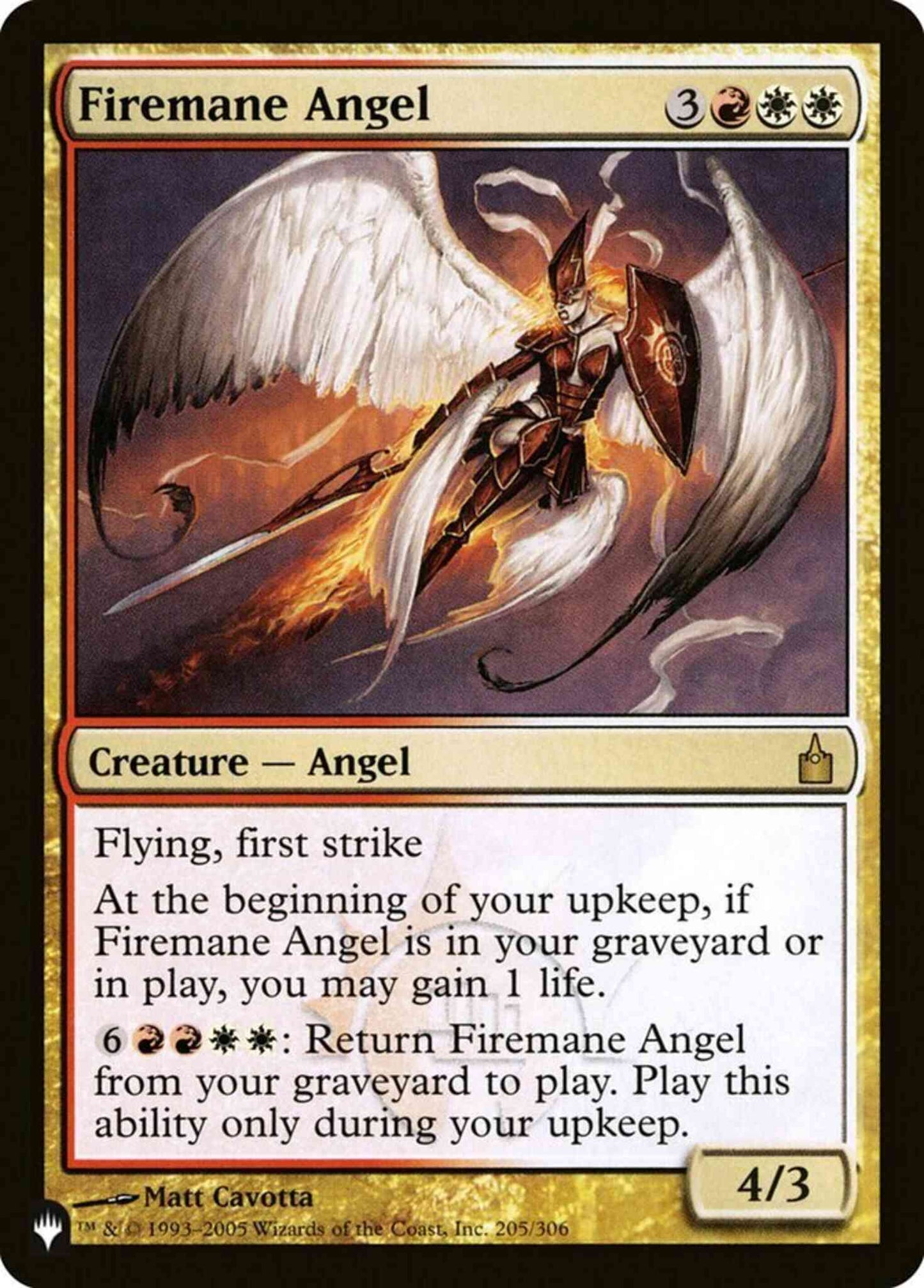 Firemane Angel [RAV-205] [The List] [Non-Foil]