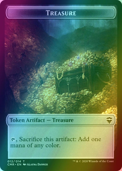 Rock Token (11) // Treasure Token (12) [Commander Legends Tokens] [Foil]