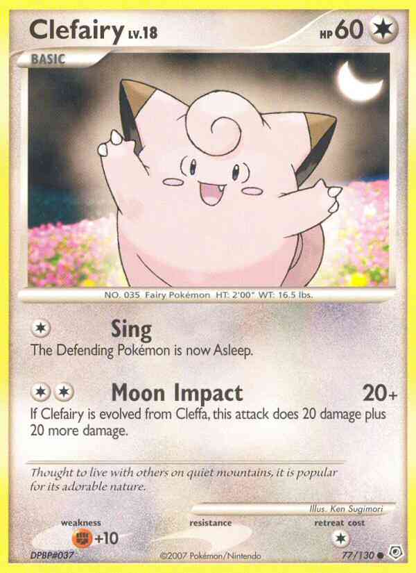 Clefairy - 77/130 - Common [dp1-77] [Reverse Holo]