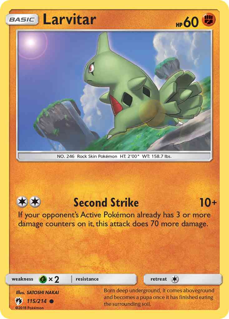 Larvitar - 115/214 - Common [sm8-115] [Reverse Holo]