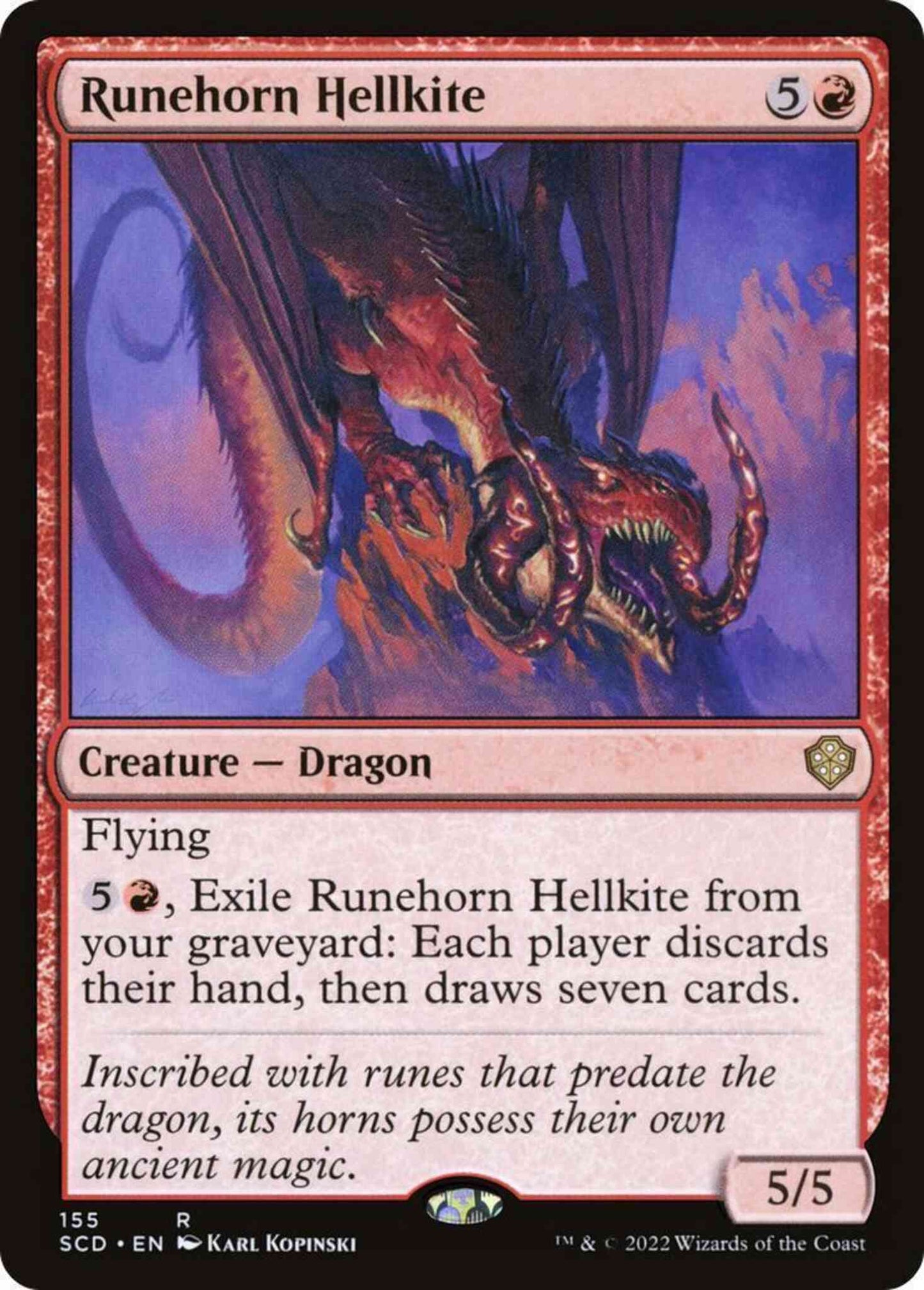 Runehorn Hellkite [155] [Starter Commander Decks] [Non-Foil]