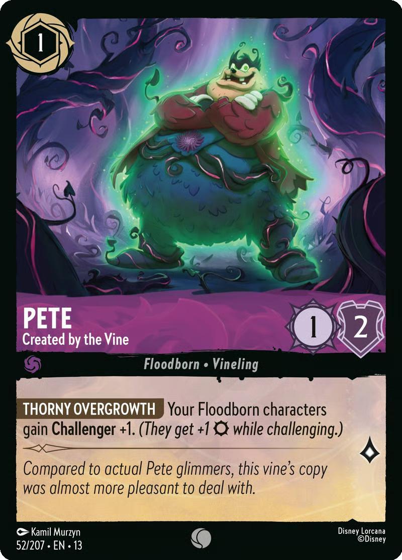 Pete - Created by the Vine - 52/204 [Attack of the Vine!] [Non-Foil]