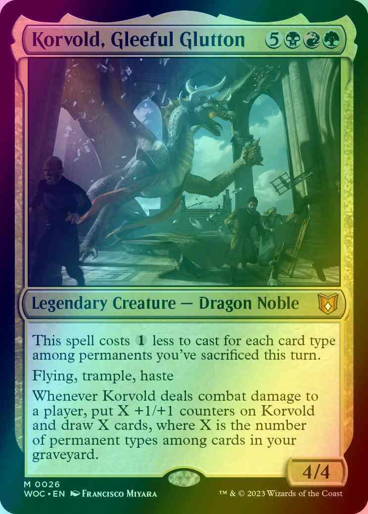 Korvold, Gleeful Glutton [26] [Wilds of Eldraine: Commander] [Foil]