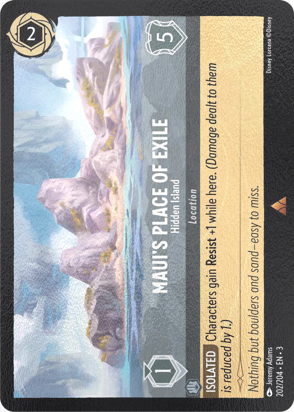 Maui's Place of Exile - Hidden Island - 202/204 [Into the Inklands] [Cold Foil]