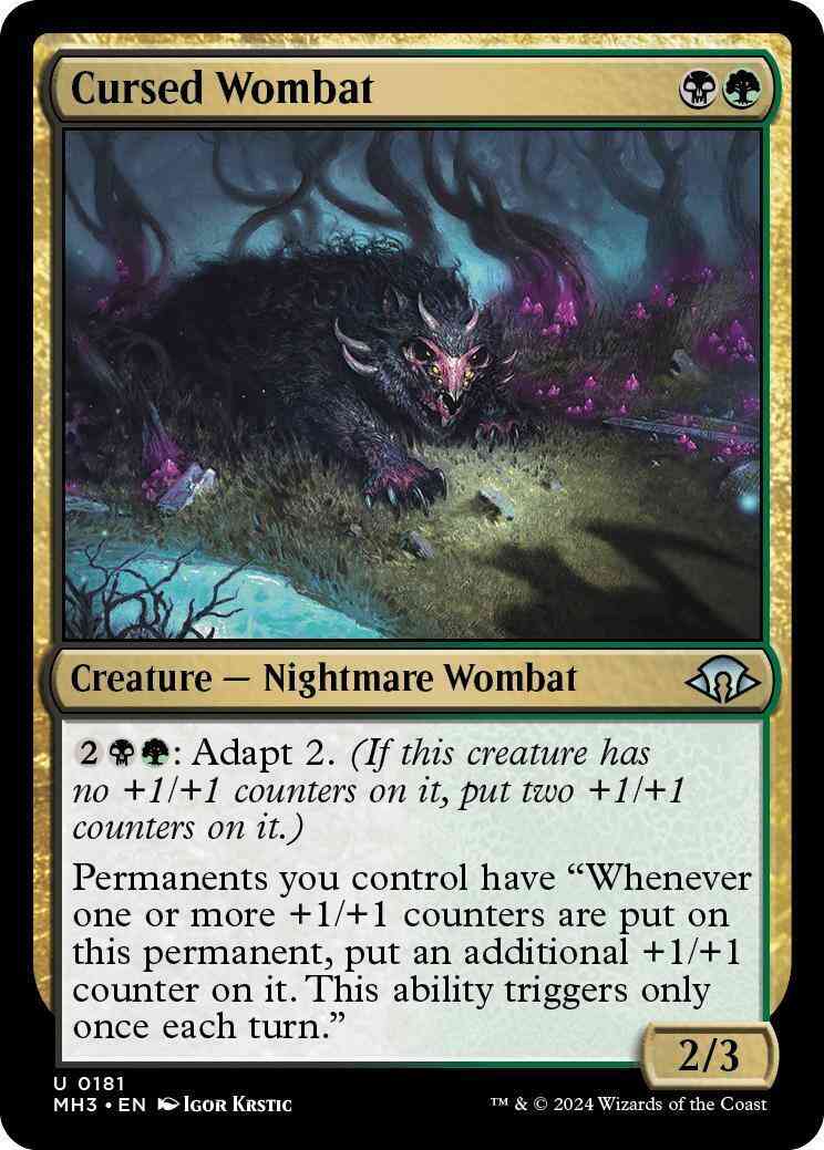 Cursed Wombat [181] [Modern Horizons 3] [Non-Foil]