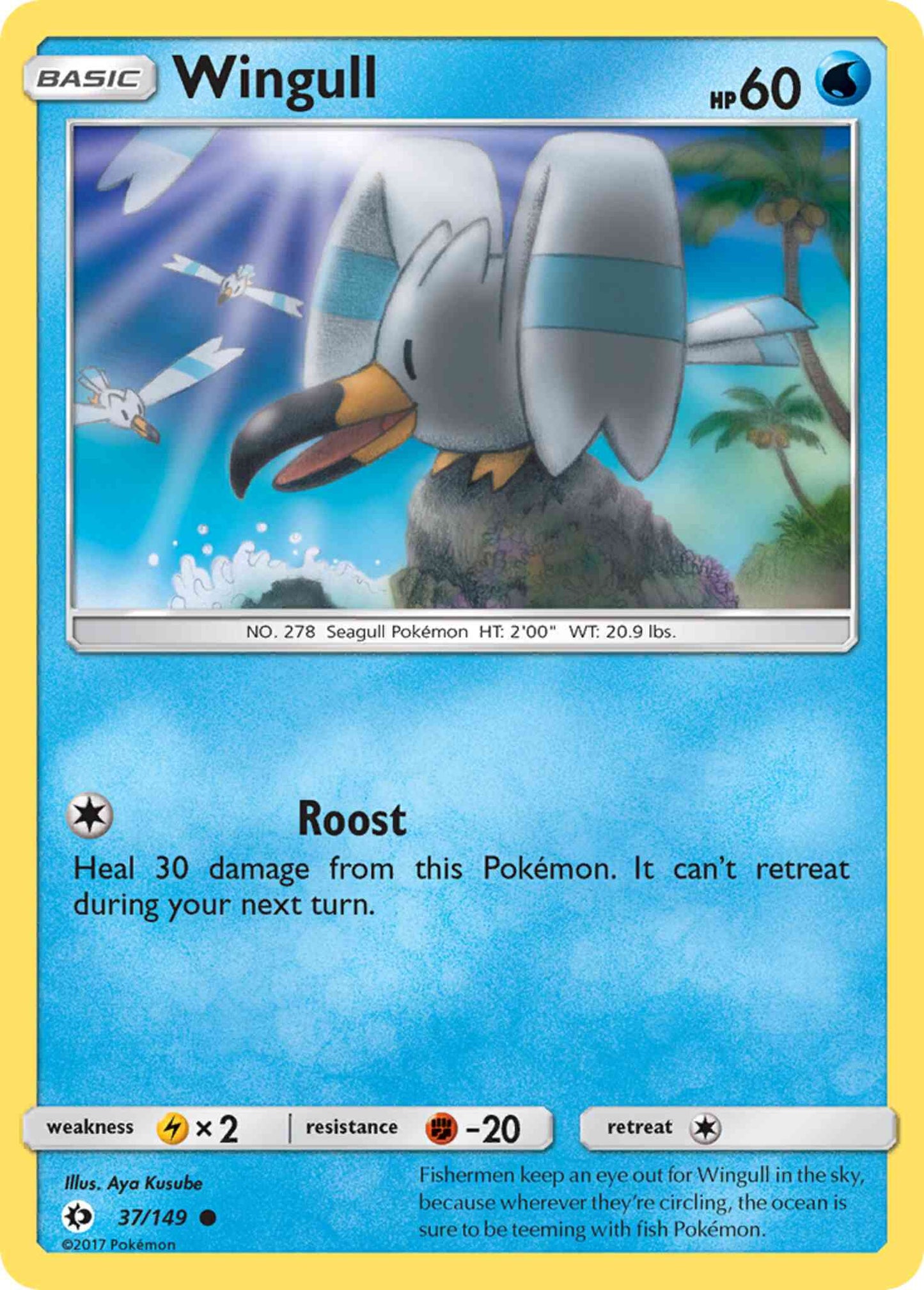 Wingull - 37/149 - Common [sm1-37] [Non-Holo]