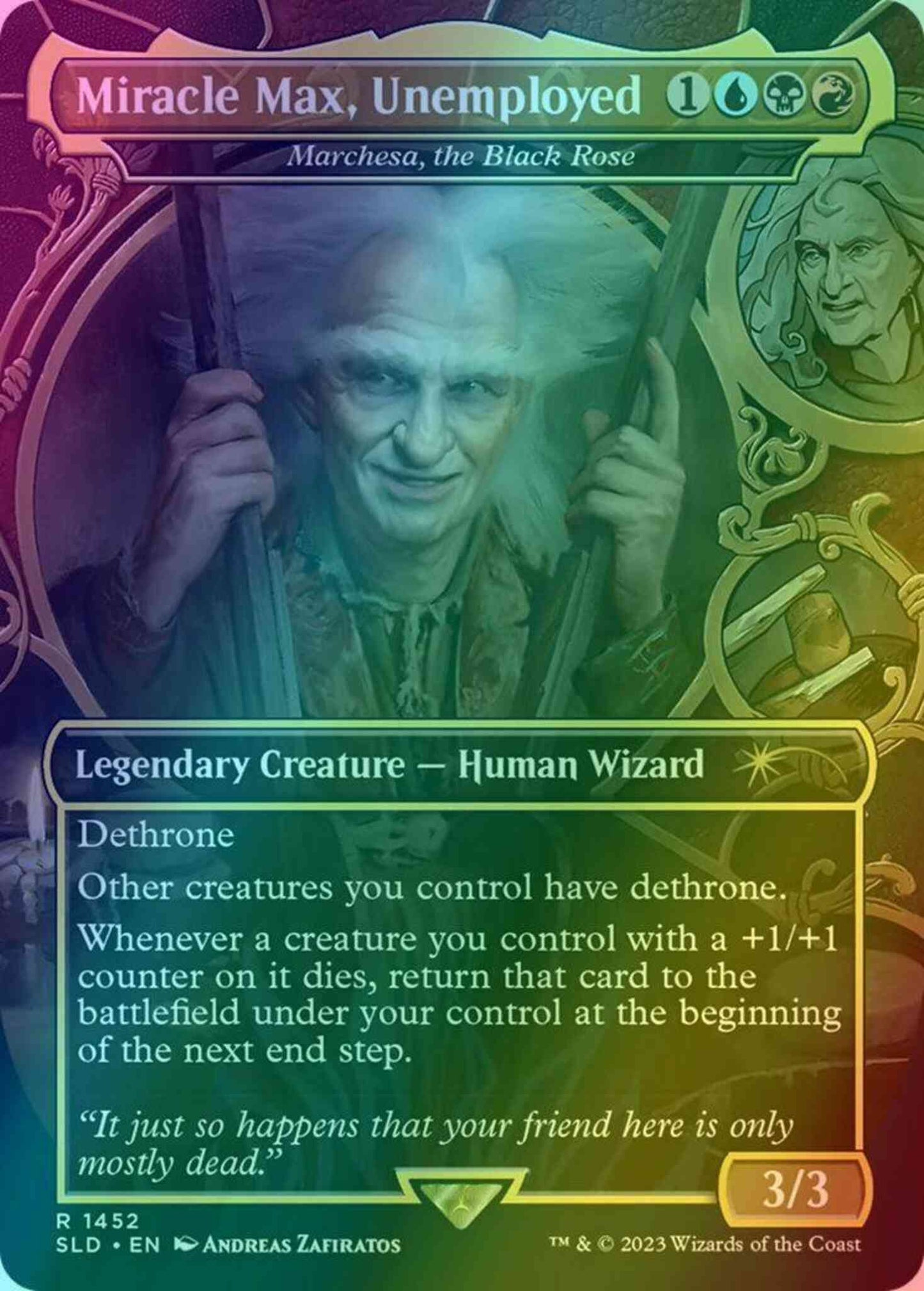 Miracle Max, Unemployed - Marchesa, the Black Rose [1452] [Borderless] [The Princess Bride] [Secret Lair Drop] [Foil]