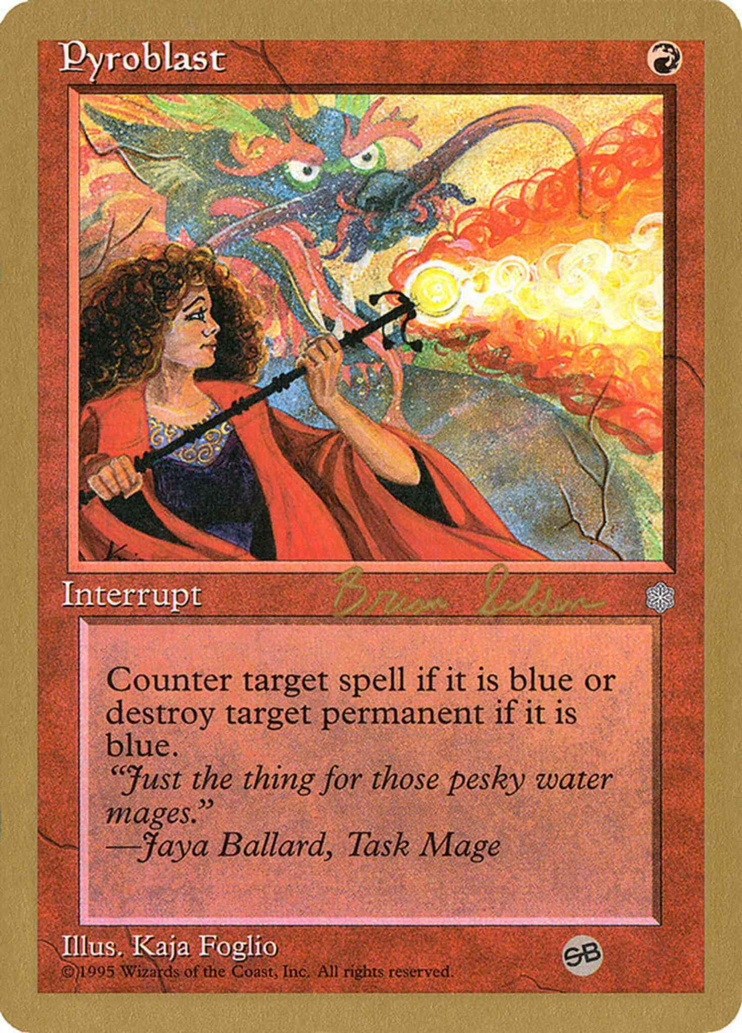 Pyroblast [bs213sb] [Brian Seldon] [World Championship Decks 1998] [Non-Foil]