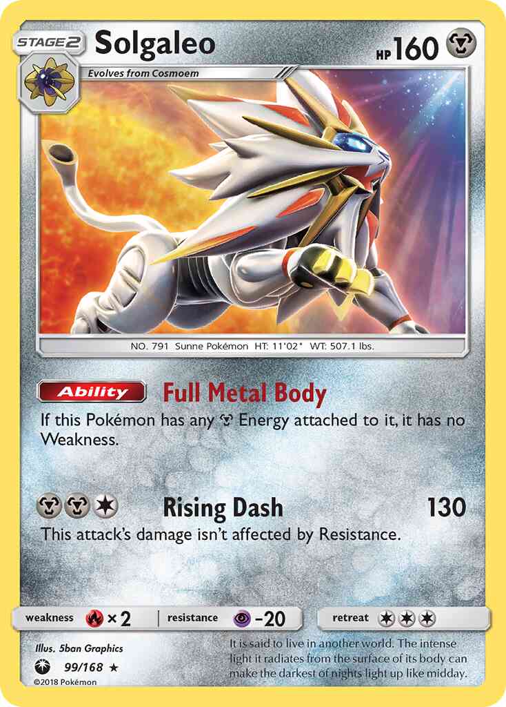 Solgaleo - 99/168 - Rare Holo [sm7-99] [Reverse Holo]