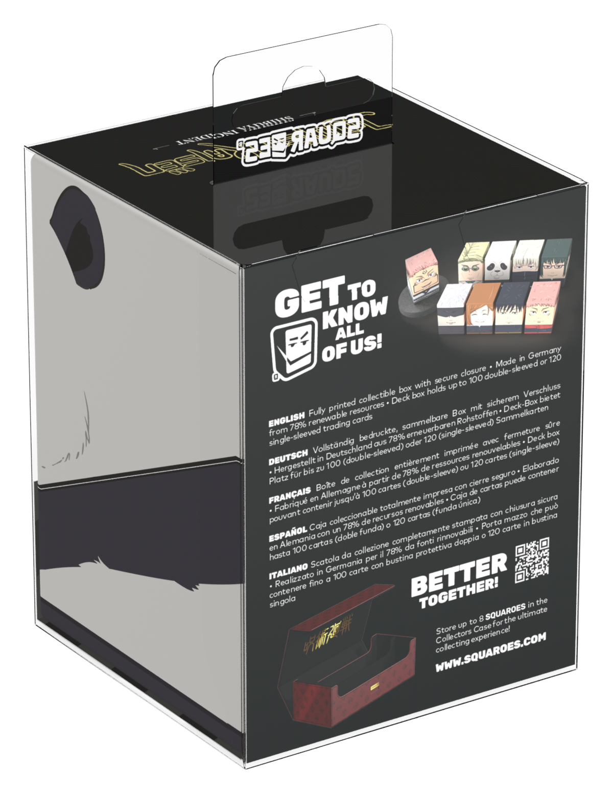 Ultimate Guard Squaroes Deck Box - 100 - Jujutsu Kaisen - Panda