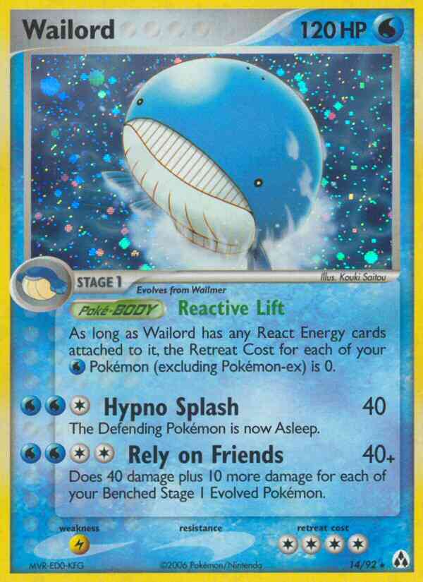 Wailord - 14/92 - Rare Holo [ex12-14] [Holo]