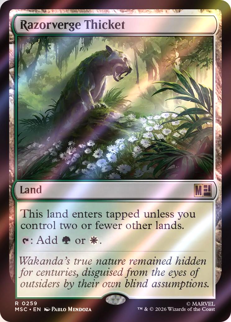Razorverge Thicket [259] [Marvel Super Heroes: Commander] [Surge Foil]