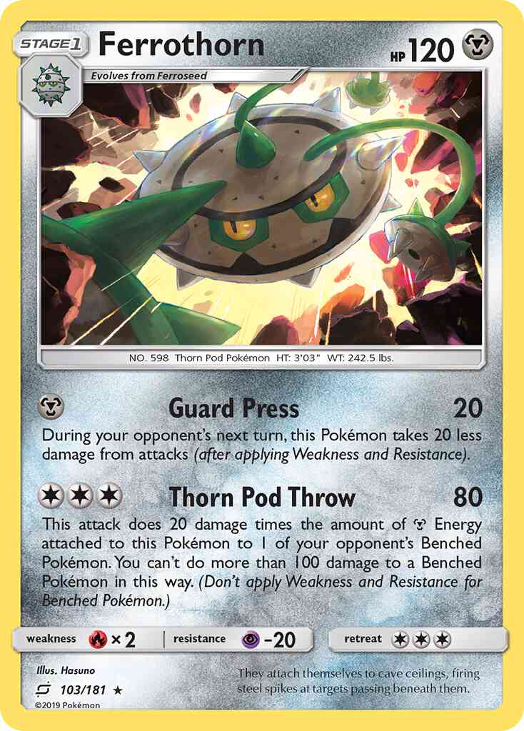 Ferrothorn - 103/181 - Rare [sm9-103] [Reverse Holo]