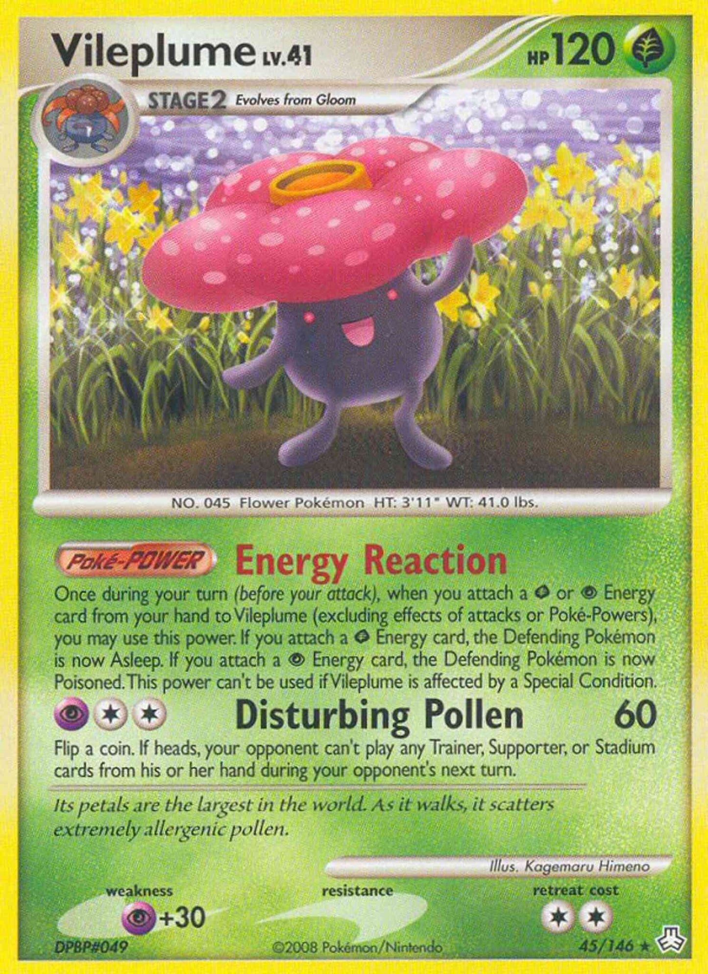 Vileplume - 45/146 - Rare [dp6-45] [Reverse Holo]