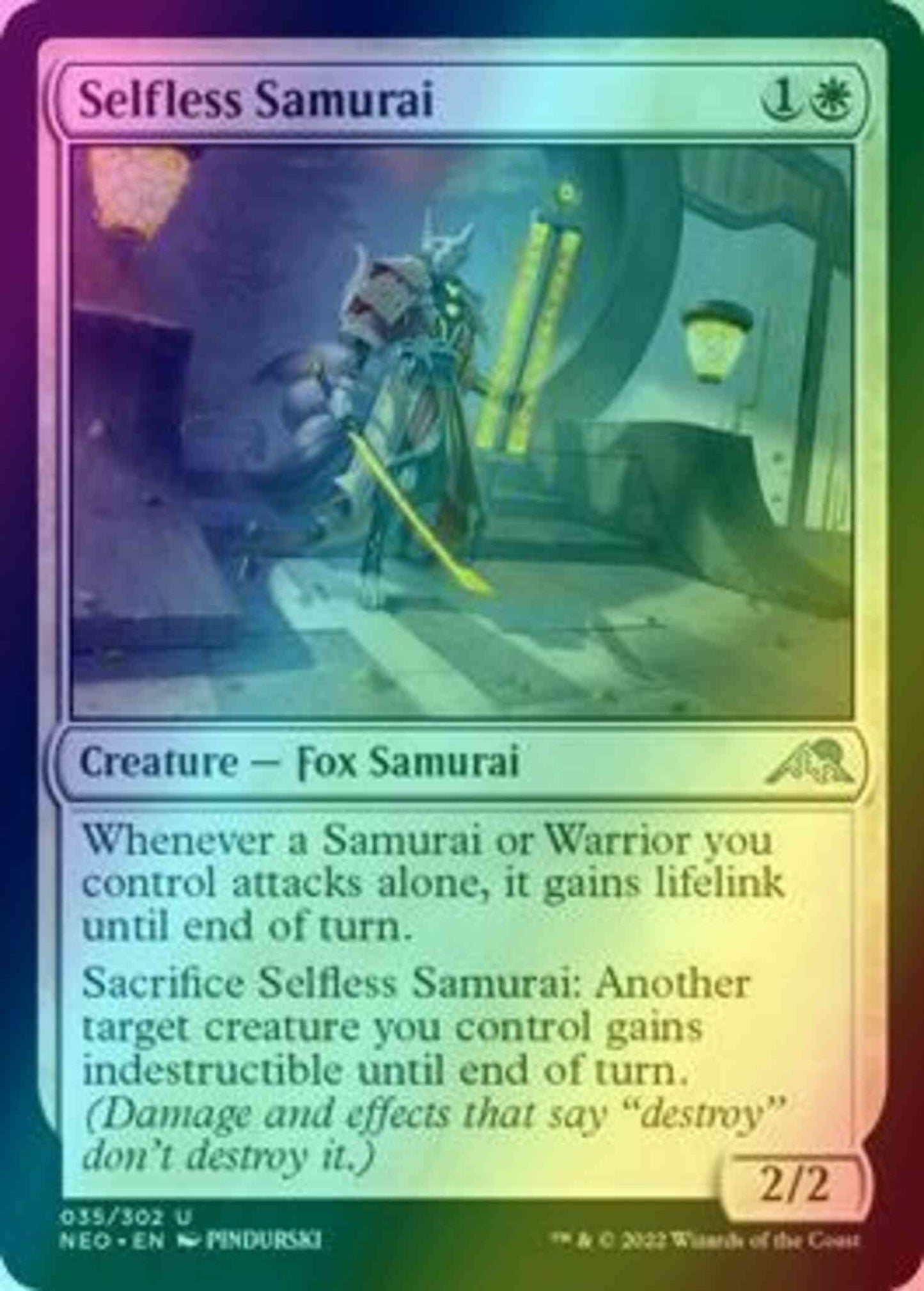 Selfless Samurai [35] [Kamigawa: Neon Dynasty] [Foil]