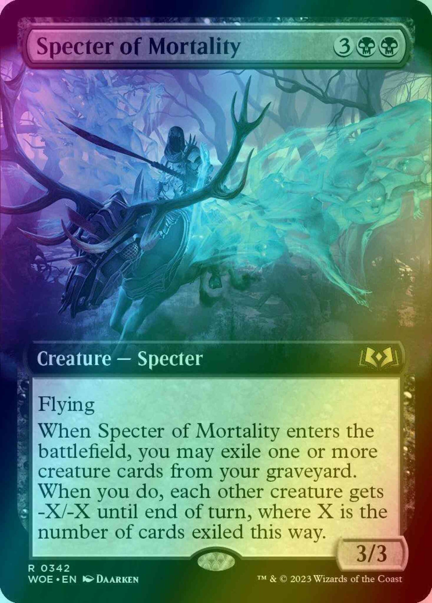 Specter of Mortality [342] [Extended Art] [Wilds of Eldraine] [Foil]