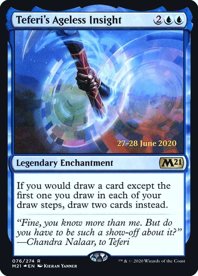 Teferi's Ageless Insight [Prerelease] [76s] [Core Set 2021 Promos] [Foil]