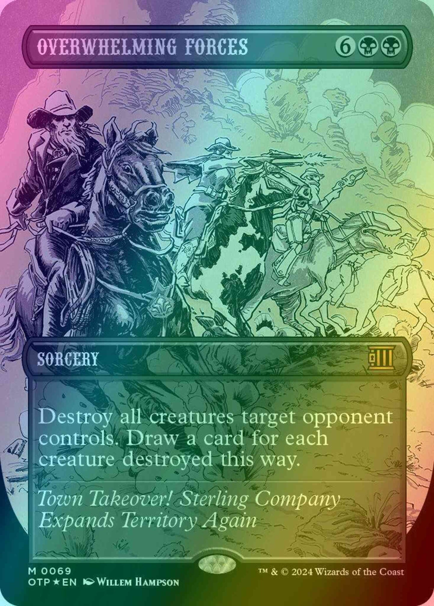 Overwhelming Forces [69] [Borderless] [Breaking News] [Textured Foil]