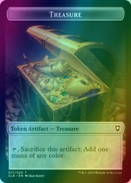 Ox Token (13) // Treasure Token (17) [Commander Legends: Battle for Baldur's Gate: Tokens] [Foil]