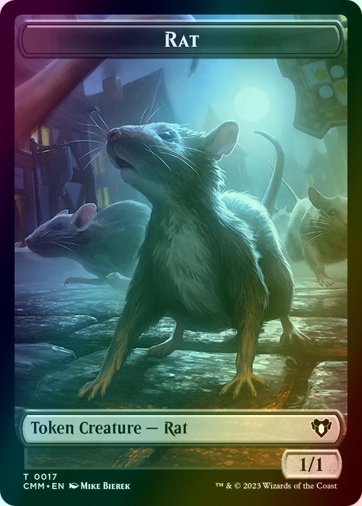 Eldrazi Token (01) // Rat Token (17) [Commander Masters: Tokens] [Foil]