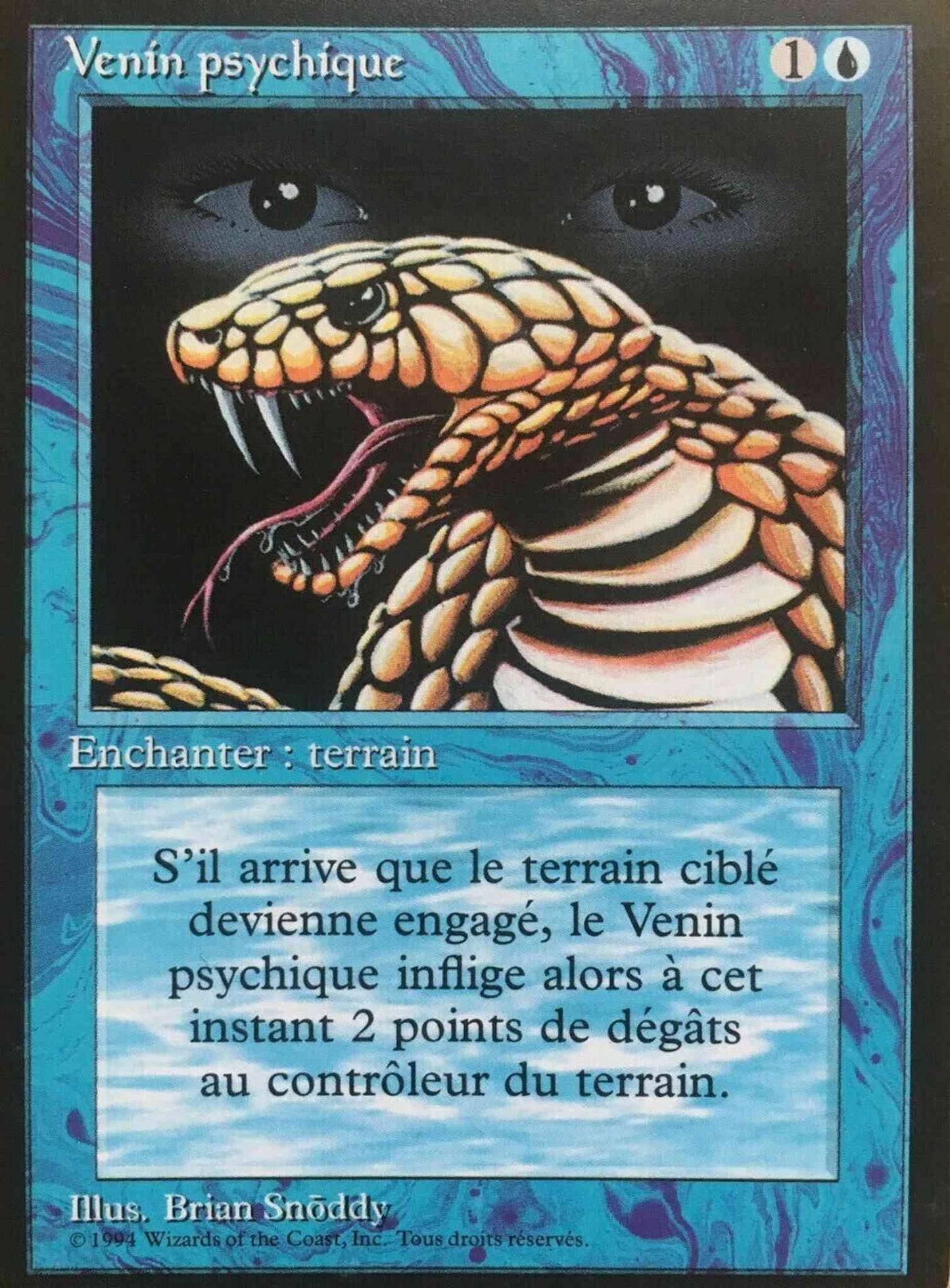 Psychic Venom - French [76] [Foreign Black Border: French] [Non-Foil]