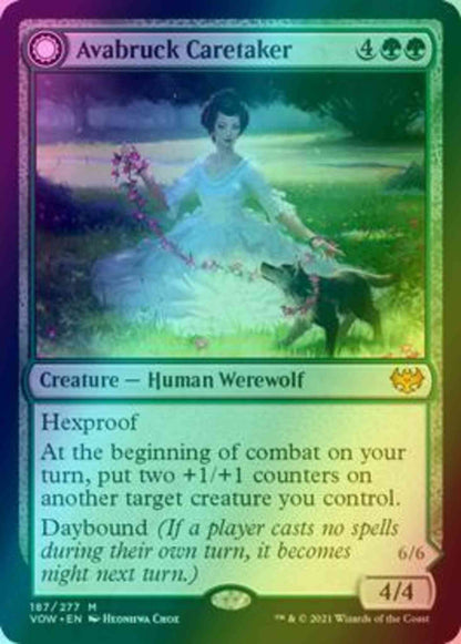 Avabruck Caretaker // Hollowhenge Huntmaster [187] [Innistrad: Crimson Vow] [Foil]