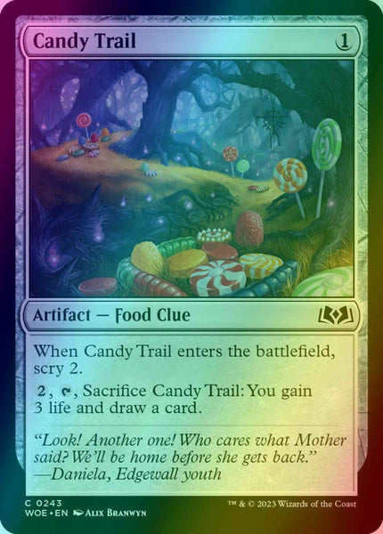 mtg candy cards Trail [243] [Wilds of Eldraine] [Foil] – Face to Face Games Style:Tiana Rats Theres no such thing Magic The Gathering Trading
