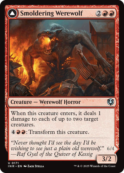Smoldering Werewolf // Erupting Dreadwolf [171] [Innistrad Remastered] [Non-Foil]