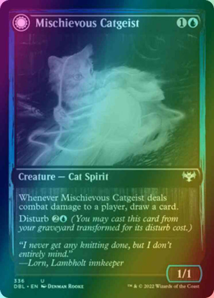 Mischievous Catgeist // Catlike Curiosity [336] [Innistrad: Double Feature] [Foil]